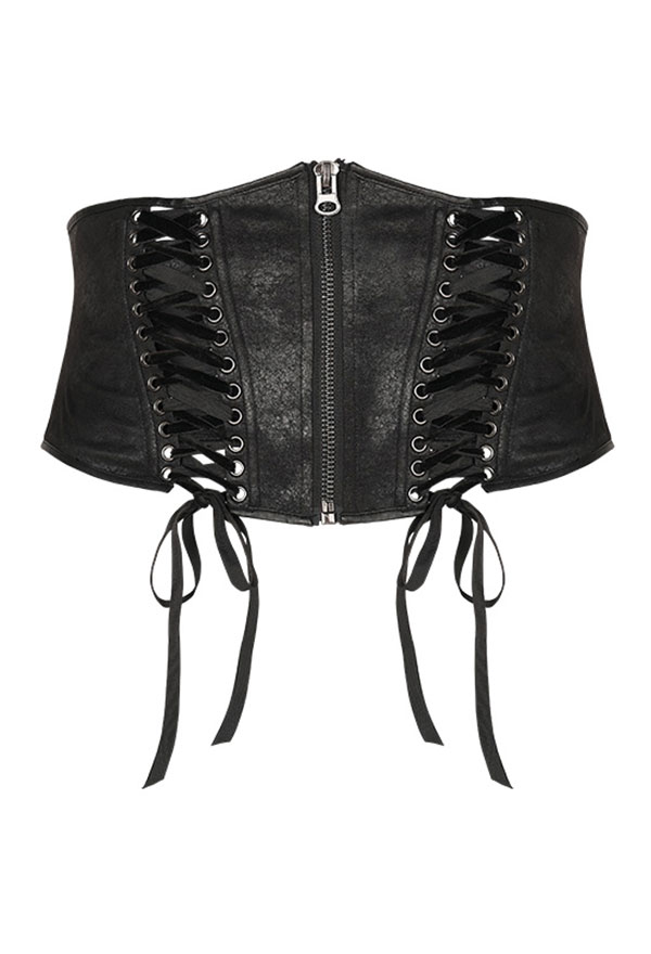 Punk Rave Dark Underbust Corset Belt Gothic Accessory | Black Womens ...