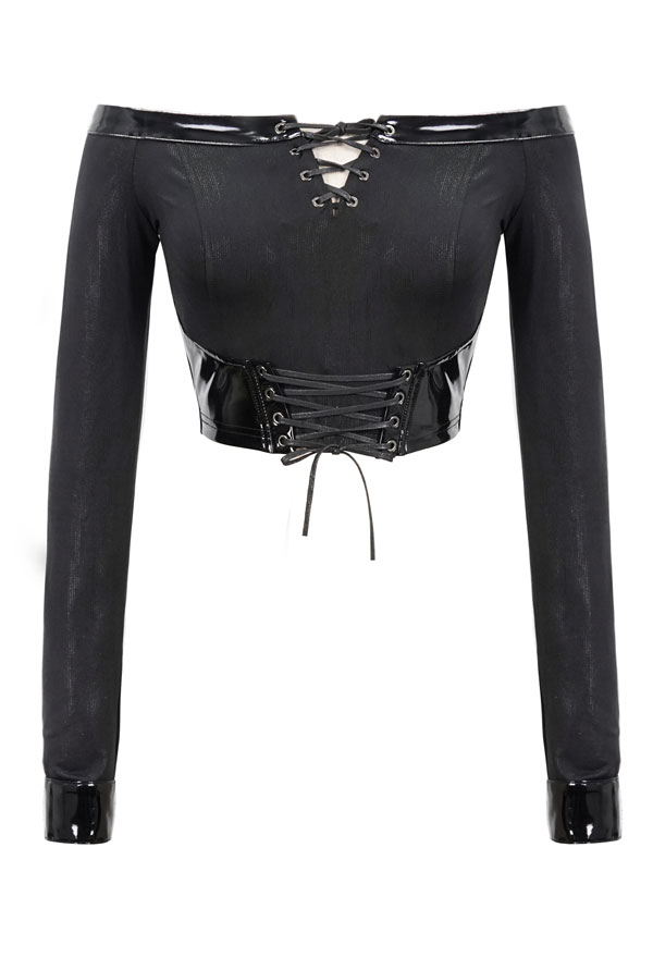 Devil Fashion Enchanting Off-Shoulder Crop Top – Gothic Top | Gothic ...