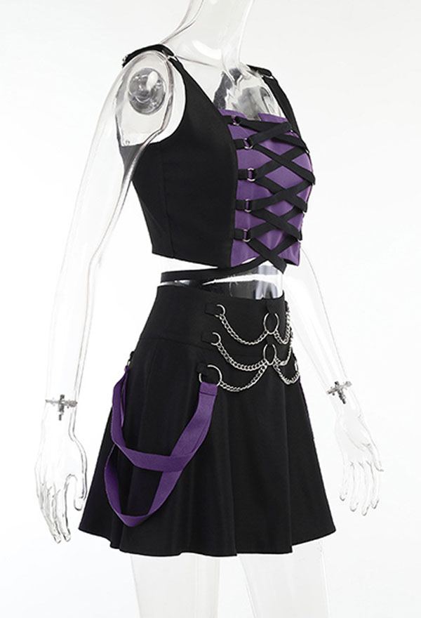 Egirl Fashion Dark Aesthetic Two Piece Set – Gothic Clothing | Pastel ...