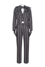 Halloween Jack Skellington Style Costume Gothic Long Sleeve Jacket and Pants with Bow Tie and Gloves