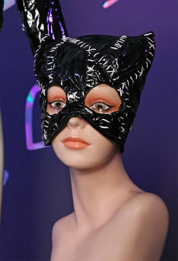 Cat Style Women Sexy Lingerie Bodysuit and Gloves with Leg Covers and Mask