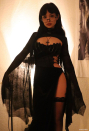 SPELL ON YOU Gothic Horror Witch Halloween Dress Black Mesh Spider Web Design Flared Sleeves Dress