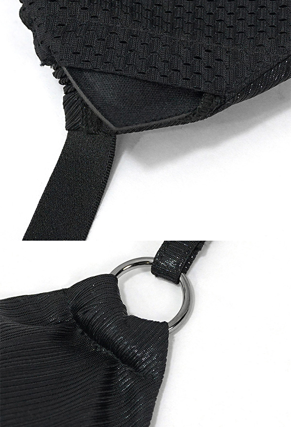 Emo Triangle Bikini Top – Black Swimwear | Gothic Halter String Bikini ...