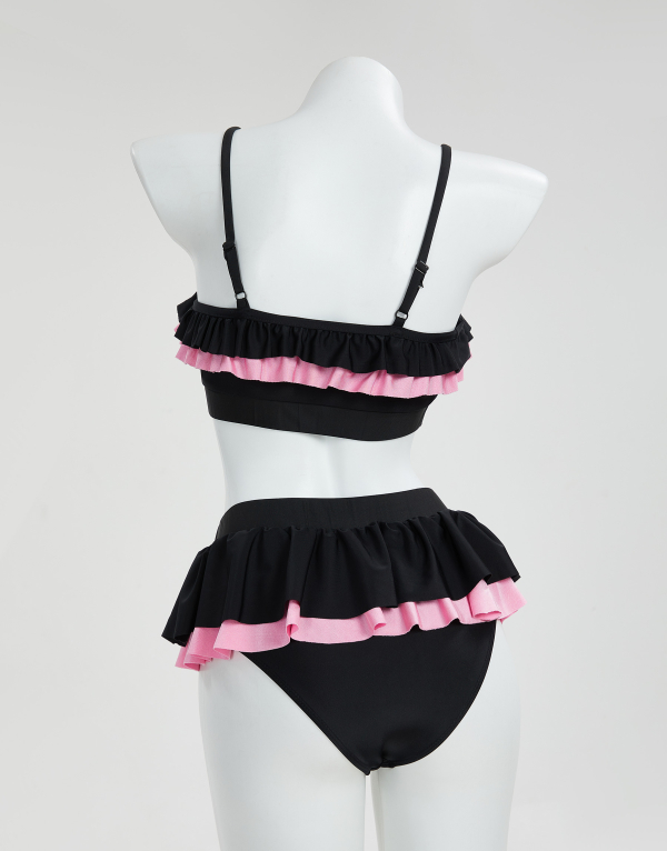 Goth Sailor Bunny Bikini Kawaii Two Piece Swimsuit Cute Bathing Suit Ruffle Style